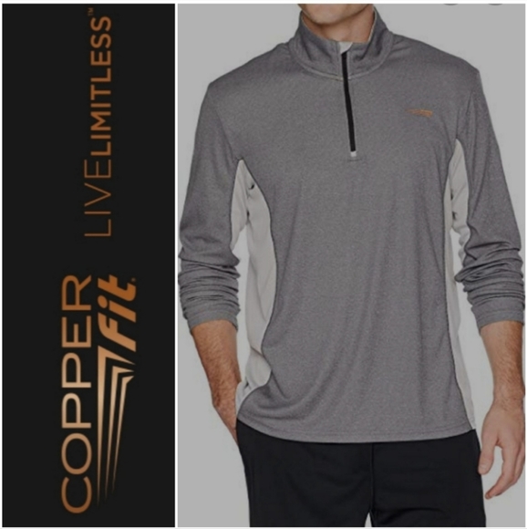 Men's Copper Fit Quarter Zip Shirt - Picture 1 of 13